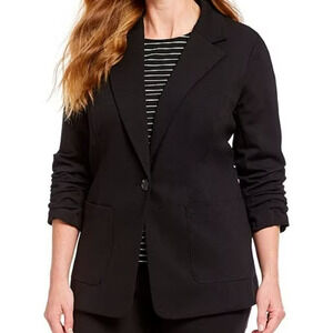 Vince Camuto Ruch Sleeve One-Button Jacket MEDIUM career work Rich Black NWT